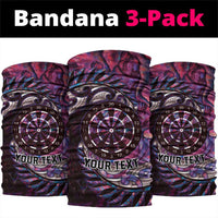 New Zealand Darts Personalised Neck Gaiter Aotearoa Silver Fern Pink Papua Shell Spirit - Polynesian Pride