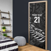 New Zealand Indigenous-Maori Rugby Custom Door Cover - Polynesian Pride