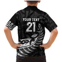 New Zealand Indigenous-Maori Rugby Custom Family Matching Mermaid Dress and Hawaiian Shirt