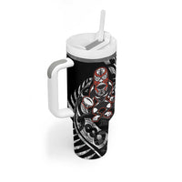 New Zealand Indigenous-Maori Rugby Custom Tumbler With Handle