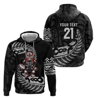 New Zealand Indigenous-Maori Rugby Custom Zip Hoodie