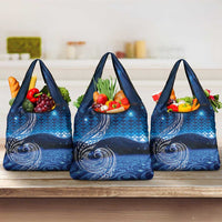 New Zealand Matariki Grocery Bag Taniko Aramoana With Koru Galaxy Sky Night