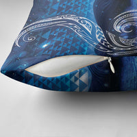 New Zealand Matariki Pillow Cover Taniko Aramoana With Koru Galaxy Sky Night - Polynesian Pride