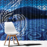 New Zealand Matariki Window Curtain Taniko Aramoana With Koru Galaxy Sky Night