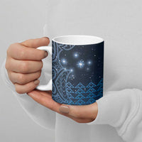 New Zealand Matariki Ceramic Mug Taniko Aramoana With Maori Galaxy Sky Night - Polynesian Pride