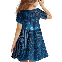 New Zealand Matariki Family Matching Tank Maxi Dress and Hawaiian Shirt Taniko Aramoana With Maori Galaxy Sky Night
