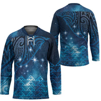 New Zealand Matariki Hockey Jersey Taniko Aramoana With Maori Galaxy Sky Night - Polynesian Pride