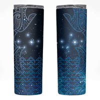 New Zealand Matariki Skinny Tumbler Taniko Aramoana With Maori Galaxy Sky Night