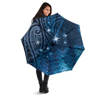 New Zealand Matariki Umbrella Taniko Aramoana With Maori Galaxy Sky Night - Polynesian Pride