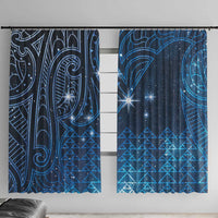 New Zealand Matariki Window Curtain Taniko Aramoana With Maori Galaxy Sky Night