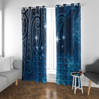 New Zealand Matariki Window Curtain Taniko Aramoana With Maori Galaxy Sky Night