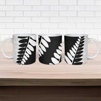 New Zealand Silver Fern Niho Taniwha Ceramic Mug - Polynesian Pride