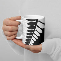New Zealand Silver Fern Niho Taniwha Ceramic Mug - Polynesian Pride