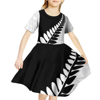 New Zealand Silver Fern Niho Taniwha Kid Short Sleeve Dress