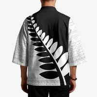 New Zealand Silver Fern Niho Taniwha Kimono - Polynesian Pride