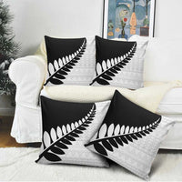 New Zealand Silver Fern Niho Taniwha Pillow Cover - Polynesian Pride
