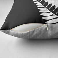 New Zealand Silver Fern Niho Taniwha Pillow Cover - Polynesian Pride