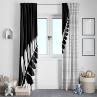 New Zealand Silver Fern Niho Taniwha Window Curtain