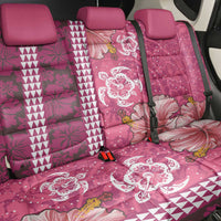 Pink Hibiscus Turle Back Car Seat Cover Hawaiian Style Tribal Tapa Pattern