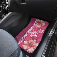 Pink Hibiscus Turle Car Mats Hawaiian Style Tribal Tapa Pattern