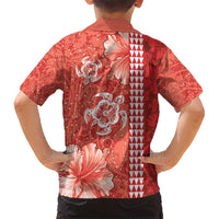 Red Hibiscus Turle Hawaiian Shirt Hawaiian Style Tribal Tapa Pattern