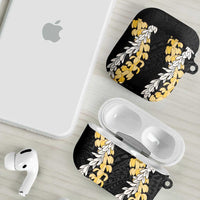 Puakenikeni and Maile Lei AirPods Case Black Double Strand Lei - Polynesian Pride