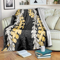 Puakenikeni and Maile Lei Blanket Black Double Strand Lei