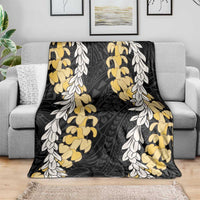 Puakenikeni and Maile Lei Blanket Black Double Strand Lei