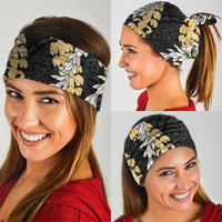 Puakenikeni and Maile Lei Neck Gaiter Black Double Strand Lei - Polynesian Pride