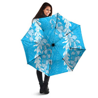 Puakenikeni and Maile Lei Umbrella Blue Double Strand Lei - Polynesian Pride