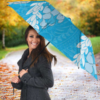 Puakenikeni and Maile Lei Umbrella Blue Double Strand Lei - Polynesian Pride