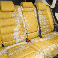 Puakenikeni and Maile Lei Back Car Seat Cover Gold Double Strand Lei