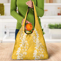 Puakenikeni and Maile Lei Grocery Bag Gold Double Strand Lei