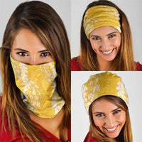 Puakenikeni and Maile Lei Neck Gaiter Gold Double Strand Lei - Polynesian Pride