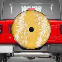 Puakenikeni and Maile Lei Spare Tire Cover Gold Double Strand Lei