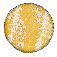 Puakenikeni and Maile Lei Spare Tire Cover Gold Double Strand Lei