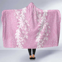 Puakenikeni and Maile Lei Hooded Blanket Pink Double Strand Lei