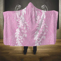Puakenikeni and Maile Lei Hooded Blanket Pink Double Strand Lei