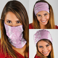 Puakenikeni and Maile Lei Neck Gaiter Pink Double Strand Lei - Polynesian Pride