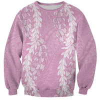 Puakenikeni and Maile Lei Sweatshirt Pink Double Strand Lei