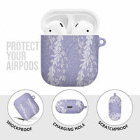 Puakenikeni and Maile Lei AirPods Case Purple Double Strand Lei - Polynesian Pride
