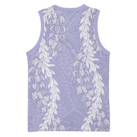 Puakenikeni and Maile Lei Basketball Jersey Purple Double Strand Lei - Polynesian Pride