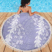 Puakenikeni and Maile Lei Beach Blanket Purple Double Strand Lei