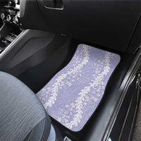 Puakenikeni and Maile Lei Car Mats Purple Double Strand Lei