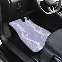 Puakenikeni and Maile Lei Car Mats Purple Double Strand Lei
