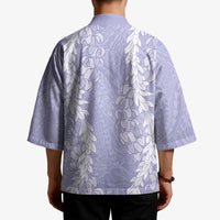 Puakenikeni and Maile Lei Kimono Purple Double Strand Lei - Polynesian Pride