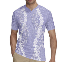 Puakenikeni and Maile Lei Rugby Jersey Purple Double Strand Lei LT9 - Polynesian Pride