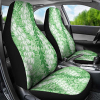 Green Puakenikeni and Maile Lei Car Seat Cover Hawaiian Style Tribal Tapa Double Strand Lei