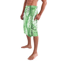 Green Puakenikeni and Maile Lei Lavalava Hawaiian Style Tribal Tapa Double Strand Lei