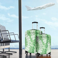 Green Puakenikeni and Maile Lei Luggage Cover Hawaiian Style Tribal Tapa Double Strand Lei